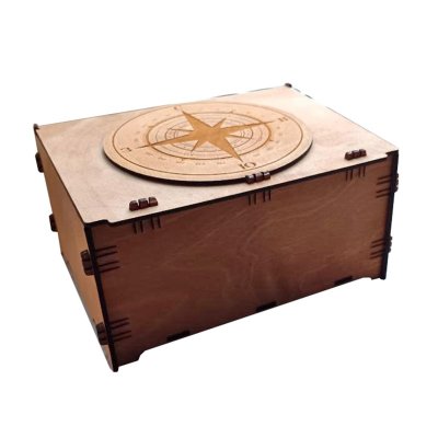 Подарочная коробка с гравировкой Компас